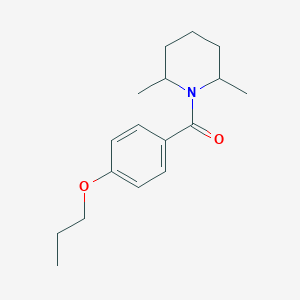 molecular formula C17H25NO2 B5303982 2,6-dimethyl-1-(4-propoxybenzoyl)piperidine 