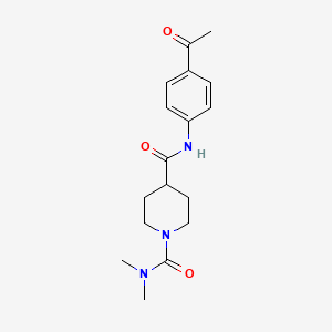 molecular formula C17H23N3O3 B5304012 N~4~-(4-acetylphenyl)-N~1~,N~1~-dimethyl-1,4-piperidinedicarboxamide 