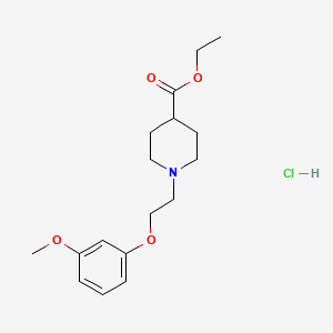 molecular formula C17H26ClNO4 B5304016 ethyl 1-[2-(3-methoxyphenoxy)ethyl]-4-piperidinecarboxylate hydrochloride 