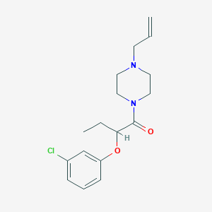 molecular formula C17H23ClN2O2 B5304020 1-allyl-4-[2-(3-chlorophenoxy)butanoyl]piperazine 