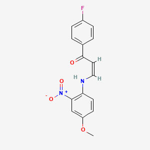molecular formula C16H13FN2O4 B5304055 1-(4-fluorophenyl)-3-[(4-methoxy-2-nitrophenyl)amino]-2-propen-1-one 