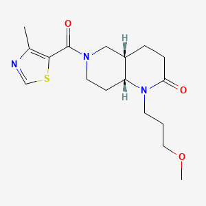 molecular formula C17H25N3O3S B5304062 (4aS*,8aR*)-1-(3-methoxypropyl)-6-[(4-methyl-1,3-thiazol-5-yl)carbonyl]octahydro-1,6-naphthyridin-2(1H)-one 