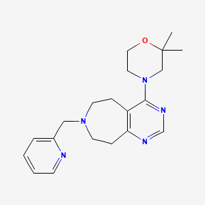 molecular formula C20H27N5O B5304074 4-(2,2-dimethylmorpholin-4-yl)-7-(pyridin-2-ylmethyl)-6,7,8,9-tetrahydro-5H-pyrimido[4,5-d]azepine 