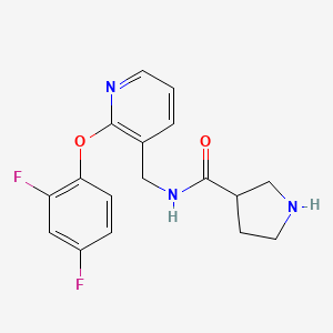 molecular formula C17H17F2N3O2 B5304082 N-{[2-(2,4-difluorophenoxy)pyridin-3-yl]methyl}pyrrolidine-3-carboxamide 