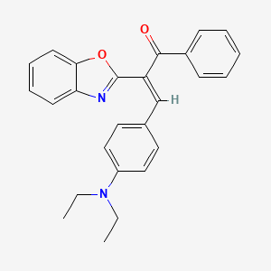 molecular formula C26H24N2O2 B5304109 2-(1,3-benzoxazol-2-yl)-3-[4-(diethylamino)phenyl]-1-phenyl-2-propen-1-one 