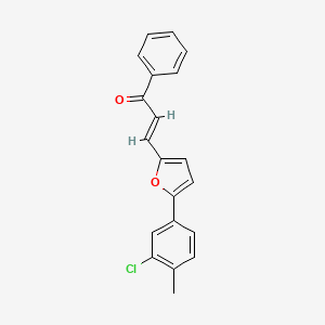 molecular formula C20H15ClO2 B5304143 3-[5-(3-chloro-4-methylphenyl)-2-furyl]-1-phenyl-2-propen-1-one 