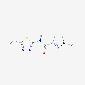 molecular formula C10H13N5OS B5304155 1-ethyl-N-(5-ethyl-1,3,4-thiadiazol-2-yl)-1H-pyrazole-3-carboxamide 
