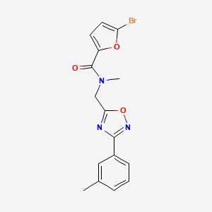 molecular formula C16H14BrN3O3 B5304158 5-bromo-N-methyl-N-{[3-(3-methylphenyl)-1,2,4-oxadiazol-5-yl]methyl}-2-furamide 