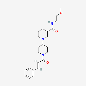 molecular formula C23H33N3O3 B5304162 N-(2-methoxyethyl)-1'-[(2E)-3-phenylprop-2-enoyl]-1,4'-bipiperidine-3-carboxamide 