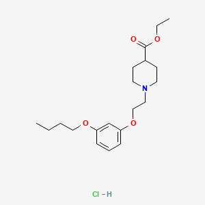 molecular formula C20H32ClNO4 B5304169 ethyl 1-[2-(3-butoxyphenoxy)ethyl]-4-piperidinecarboxylate hydrochloride 