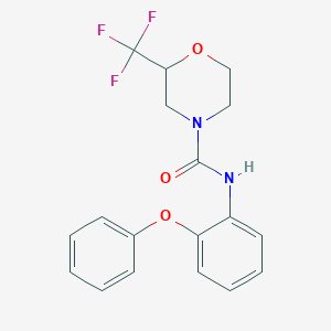 molecular formula C18H17F3N2O3 B5304213 N-(2-phenoxyphenyl)-2-(trifluoromethyl)morpholine-4-carboxamide 
