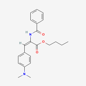 molecular formula C22H26N2O3 B5304237 butyl 2-(benzoylamino)-3-[4-(dimethylamino)phenyl]acrylate 