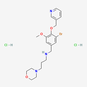 molecular formula C21H30BrCl2N3O3 B5304290 N-[3-bromo-5-methoxy-4-(3-pyridinylmethoxy)benzyl]-3-(4-morpholinyl)-1-propanamine dihydrochloride 
