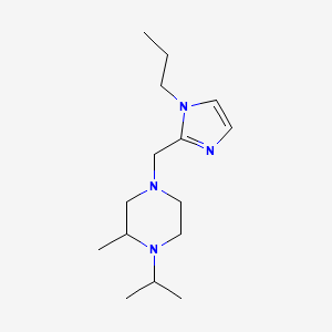 molecular formula C15H28N4 B5304326 1-isopropyl-2-methyl-4-[(1-propyl-1H-imidazol-2-yl)methyl]piperazine 