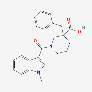 molecular formula C23H24N2O3 B5304330 3-benzyl-1-[(1-methyl-1H-indol-3-yl)carbonyl]piperidine-3-carboxylic acid 