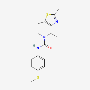 molecular formula C16H21N3OS2 B5304333 N-[1-(2,5-dimethyl-1,3-thiazol-4-yl)ethyl]-N-methyl-N'-[4-(methylthio)phenyl]urea 