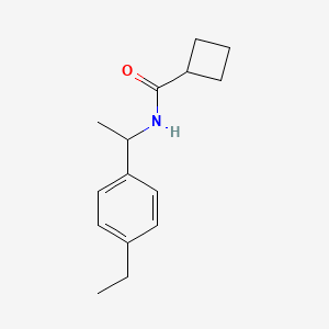 molecular formula C15H21NO B5304339 N-[1-(4-ethylphenyl)ethyl]cyclobutanecarboxamide 