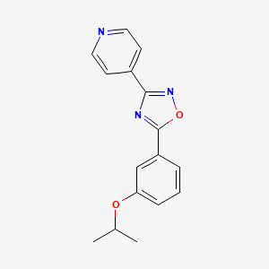 molecular formula C16H15N3O2 B5304344 4-[5-(3-isopropoxyphenyl)-1,2,4-oxadiazol-3-yl]pyridine 