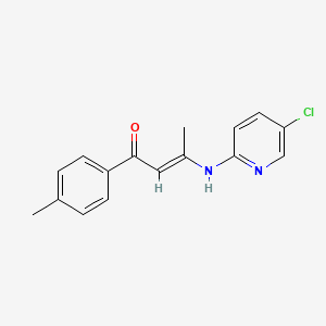 molecular formula C16H15ClN2O B5304427 3-[(5-chloro-2-pyridinyl)amino]-1-(4-methylphenyl)-2-buten-1-one 