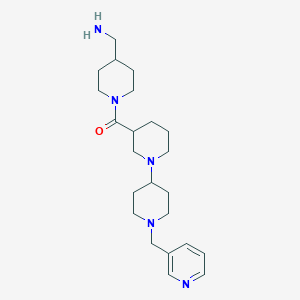 molecular formula C23H37N5O B5304438 1-(1-{[1'-(pyridin-3-ylmethyl)-1,4'-bipiperidin-3-yl]carbonyl}piperidin-4-yl)methanamine 