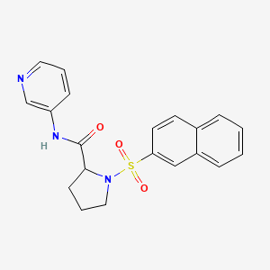molecular formula C20H19N3O3S B5304447 1-(2-naphthylsulfonyl)-N-3-pyridinylprolinamide 