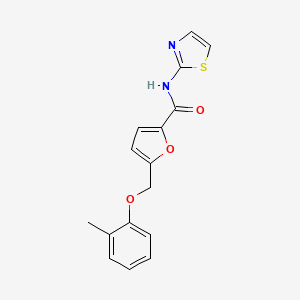 molecular formula C16H14N2O3S B5304466 5-[(2-methylphenoxy)methyl]-N-1,3-thiazol-2-yl-2-furamide 