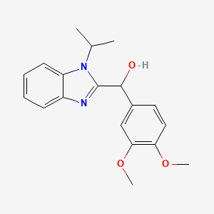 molecular formula C19H22N2O3 B5304518 (3,4-dimethoxyphenyl)(1-isopropyl-1H-benzimidazol-2-yl)methanol 