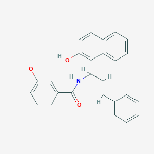 molecular formula C27H23NO3 B5304563 N-[1-(2-hydroxy-1-naphthyl)-3-phenyl-2-propen-1-yl]-3-methoxybenzamide 