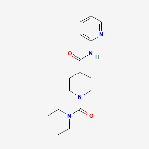 molecular formula C16H24N4O2 B5304575 N~1~,N~1~-diethyl-N~4~-2-pyridinyl-1,4-piperidinedicarboxamide 