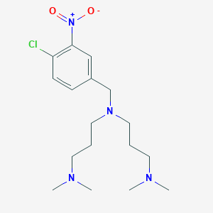 molecular formula C17H29ClN4O2 B5304598 (4-chloro-3-nitrobenzyl)bis[3-(dimethylamino)propyl]amine 