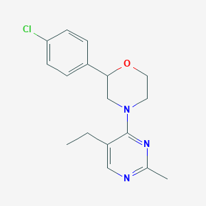 molecular formula C17H20ClN3O B5304600 2-(4-chlorophenyl)-4-(5-ethyl-2-methylpyrimidin-4-yl)morpholine 