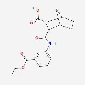 molecular formula C18H21NO5 B5304651 3-({[3-(ethoxycarbonyl)phenyl]amino}carbonyl)bicyclo[2.2.1]heptane-2-carboxylic acid 