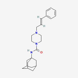 molecular formula C24H33N3O B5304663 N-1-adamantyl-4-(3-phenyl-2-propen-1-yl)-1-piperazinecarboxamide 