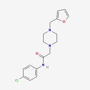 molecular formula C17H20ClN3O2 B5304673 N-(4-chlorophenyl)-2-[4-(2-furylmethyl)-1-piperazinyl]acetamide 