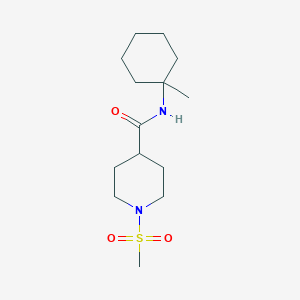 molecular formula C14H26N2O3S B5304719 N-(1-methylcyclohexyl)-1-(methylsulfonyl)-4-piperidinecarboxamide 