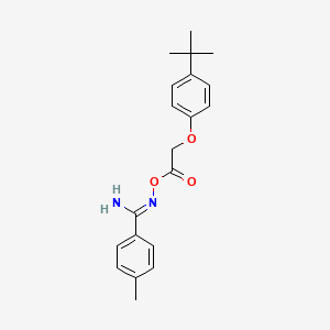 molecular formula C20H24N2O3 B5304723 N'-{[(4-tert-butylphenoxy)acetyl]oxy}-4-methylbenzenecarboximidamide 