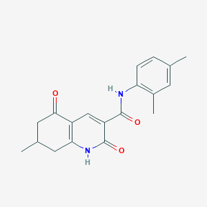 molecular formula C19H20N2O3 B5304729 N-(2,4-dimethylphenyl)-7-methyl-2,5-dioxo-1,2,5,6,7,8-hexahydro-3-quinolinecarboxamide 