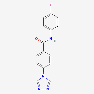 molecular formula C15H11FN4O B5304731 N-(4-fluorophenyl)-4-(4H-1,2,4-triazol-4-yl)benzamide 