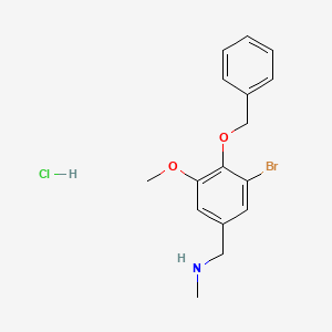 molecular formula C16H19BrClNO2 B5304744 [4-(benzyloxy)-3-bromo-5-methoxybenzyl]methylamine hydrochloride 