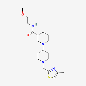 molecular formula C19H32N4O2S B5304749 N-(2-methoxyethyl)-1'-[(4-methyl-1,3-thiazol-2-yl)methyl]-1,4'-bipiperidine-3-carboxamide 