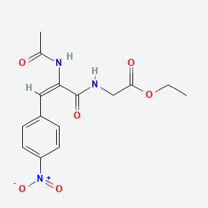 molecular formula C15H17N3O6 B5304765 ethyl N-[2-(acetylamino)-3-(4-nitrophenyl)acryloyl]glycinate 