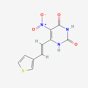 molecular formula C10H7N3O4S B5304779 5-nitro-6-[2-(3-thienyl)vinyl]-2,4(1H,3H)-pyrimidinedione 