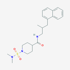 molecular formula C22H31N3O3S B5304810 1-[(dimethylamino)sulfonyl]-N-[2-methyl-3-(1-naphthyl)propyl]-4-piperidinecarboxamide 