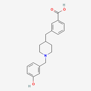molecular formula C20H23NO3 B5304814 3-{[1-(3-hydroxybenzyl)-4-piperidinyl]methyl}benzoic acid 