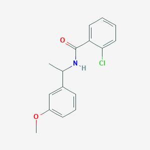molecular formula C16H16ClNO2 B5304835 2-chloro-N-[1-(3-methoxyphenyl)ethyl]benzamide 