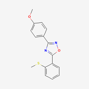 molecular formula C16H14N2O2S B5304862 3-(4-methoxyphenyl)-5-[2-(methylthio)phenyl]-1,2,4-oxadiazole 