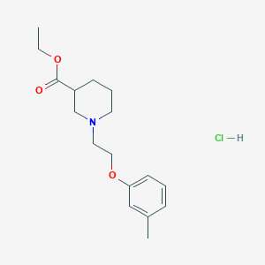 molecular formula C17H26ClNO3 B5304890 ethyl 1-[2-(3-methylphenoxy)ethyl]-3-piperidinecarboxylate hydrochloride 