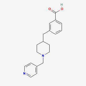 molecular formula C19H22N2O2 B5304899 3-{[1-(4-pyridinylmethyl)-4-piperidinyl]methyl}benzoic acid 