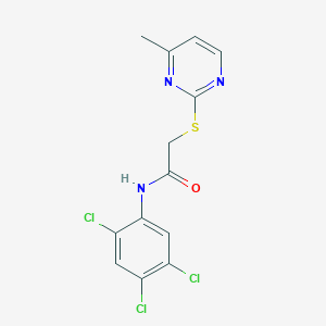 molecular formula C13H10Cl3N3OS B5304910 2-[(4-methyl-2-pyrimidinyl)thio]-N-(2,4,5-trichlorophenyl)acetamide 