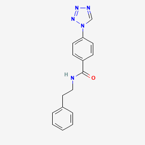 molecular formula C16H15N5O B5304936 N-(2-phenylethyl)-4-(1H-tetrazol-1-yl)benzamide 